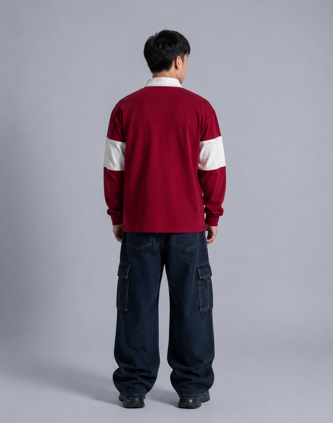 Noirchy Heritage Rugby Polo-Maroon