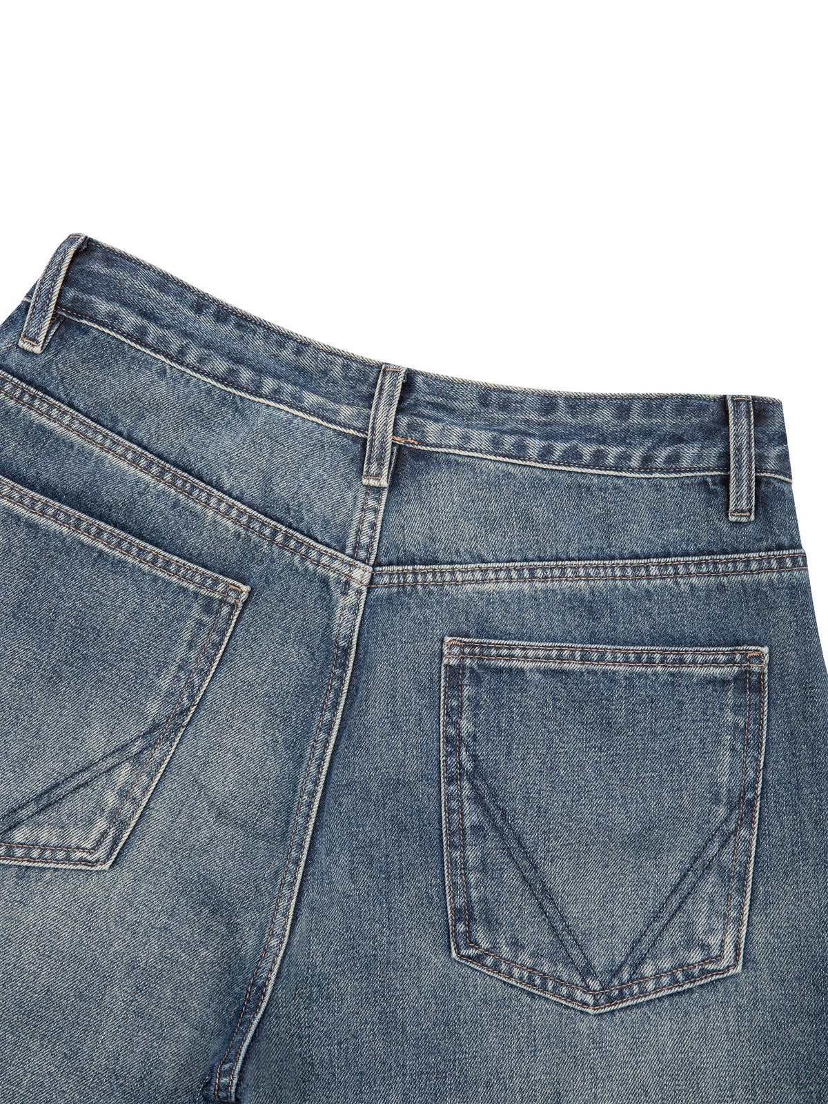 Vintage Wash Straight-Leg Jeans