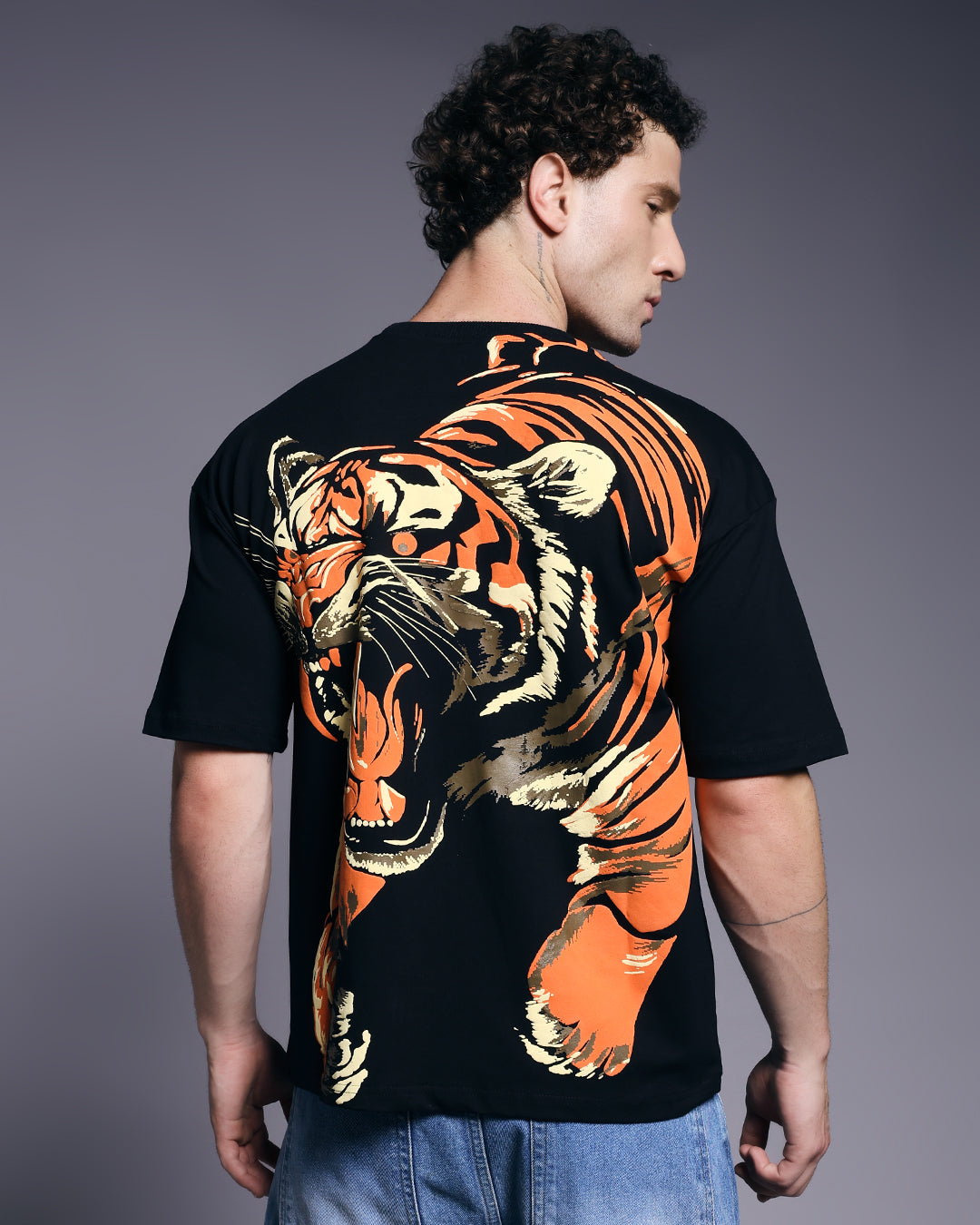 Tiger 新品 DAIRIKU/Tiger L shirt with money clip Strike Tee