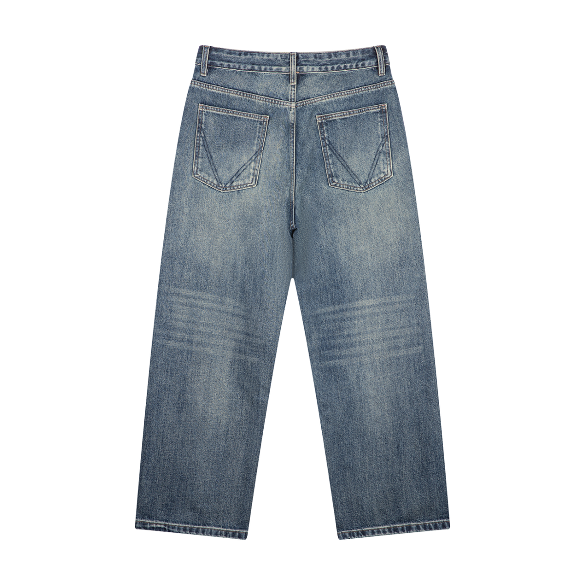 Vintage Wash Straight-Leg Jeans