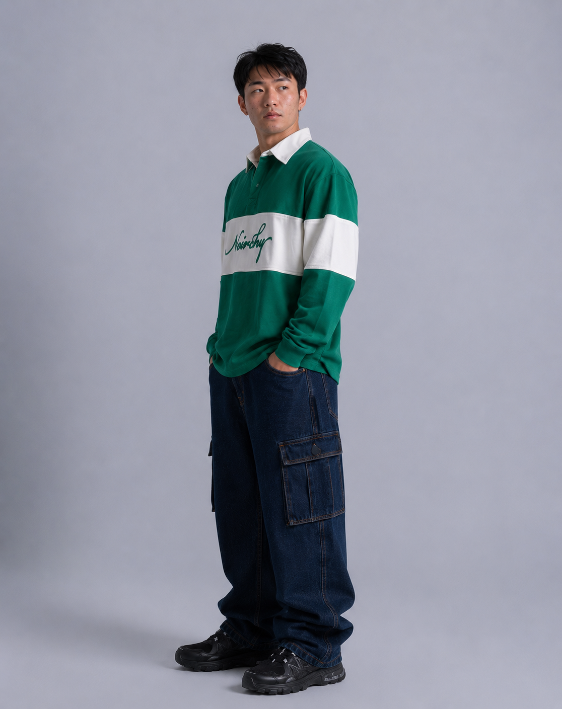 Noirchy Heritage Rugby Polo-Green
