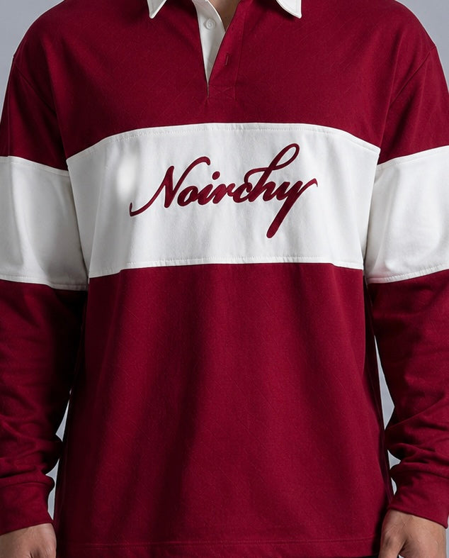 Noirchy Heritage Rugby Polo-Maroon