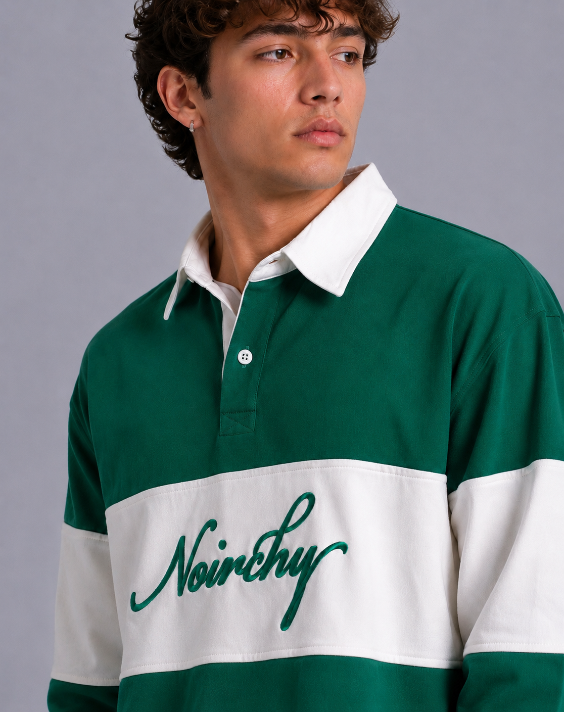 Noirchy Heritage Rugby Polo-Green