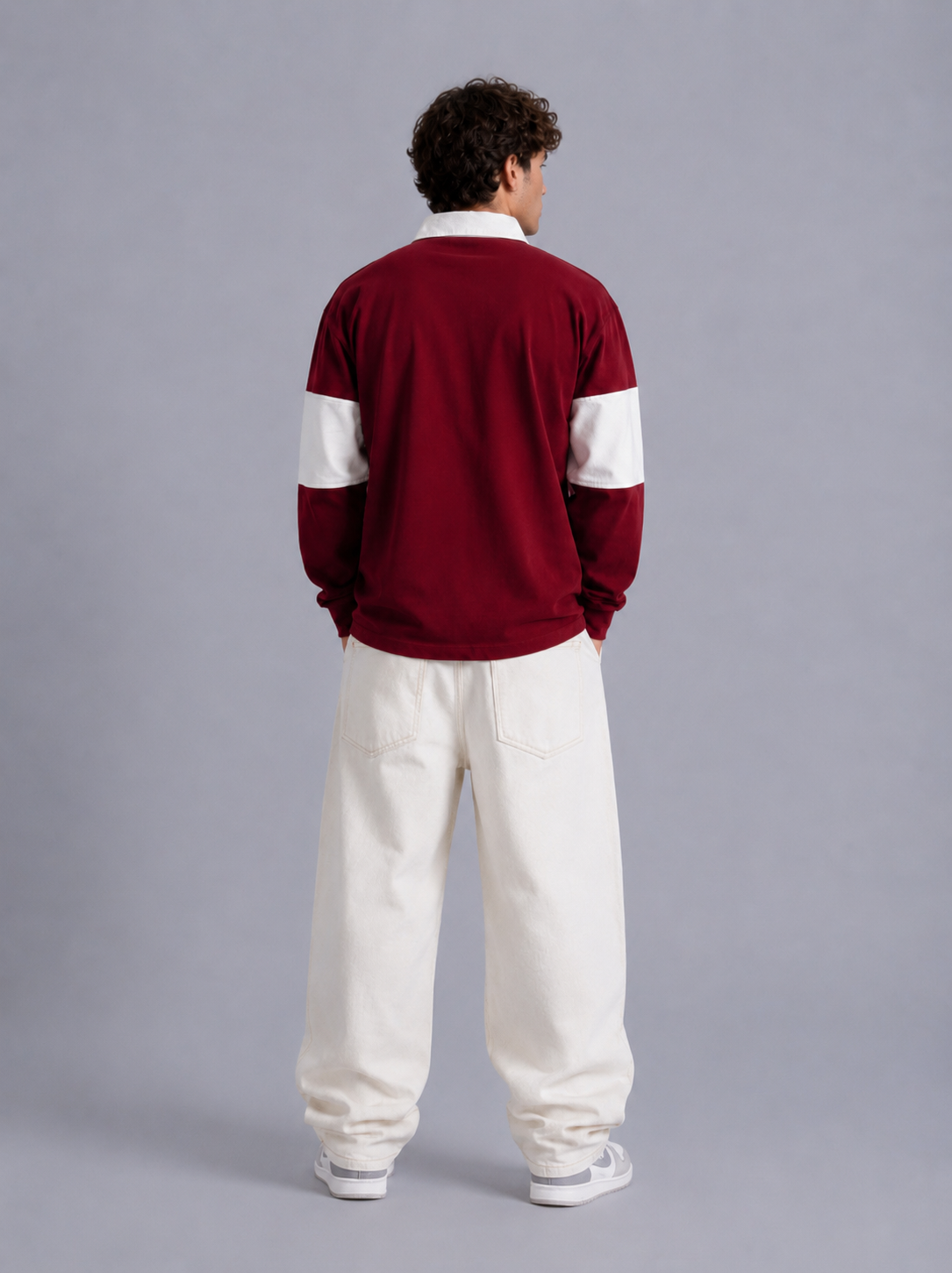 Noirchy Heritage Rugby Polo-Maroon