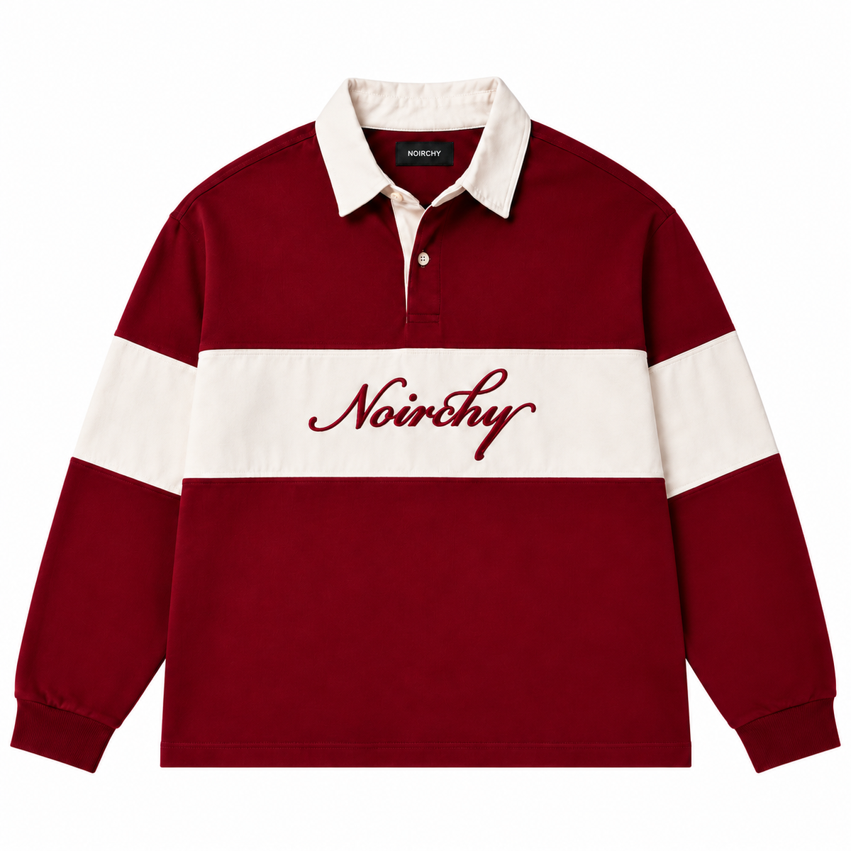 Noirchy Heritage Rugby Polo-Maroon