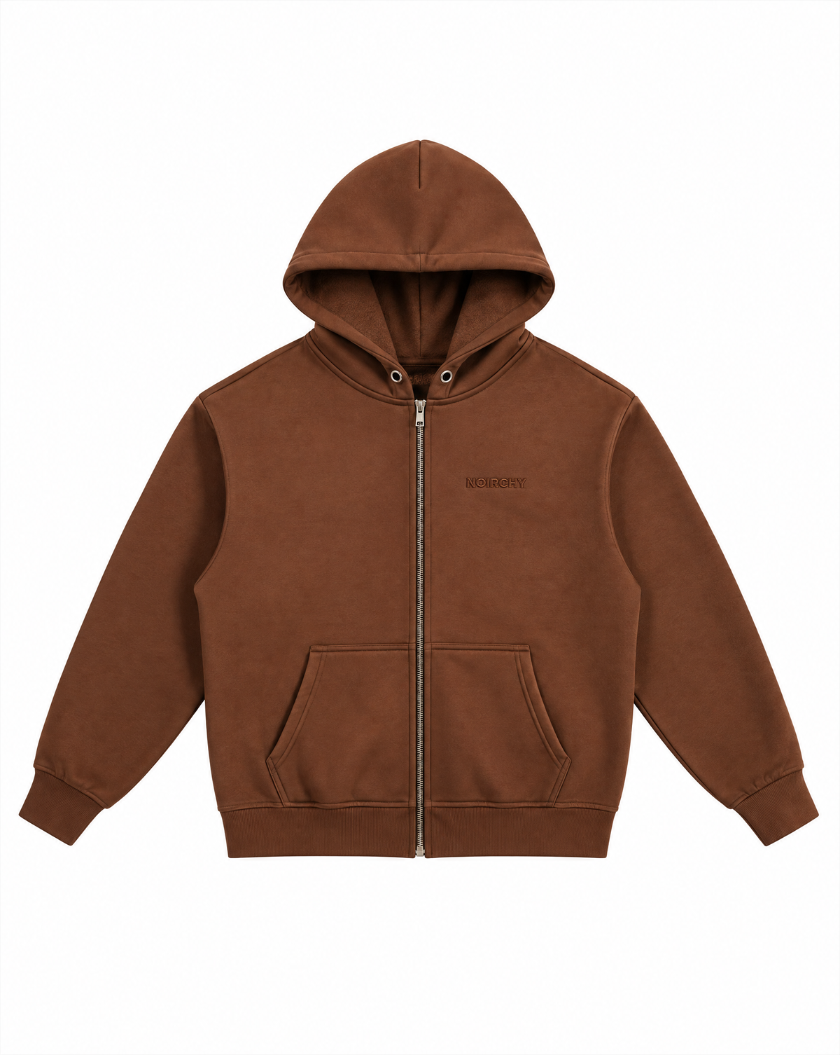 Noirchy Zip Hoodie - Brown