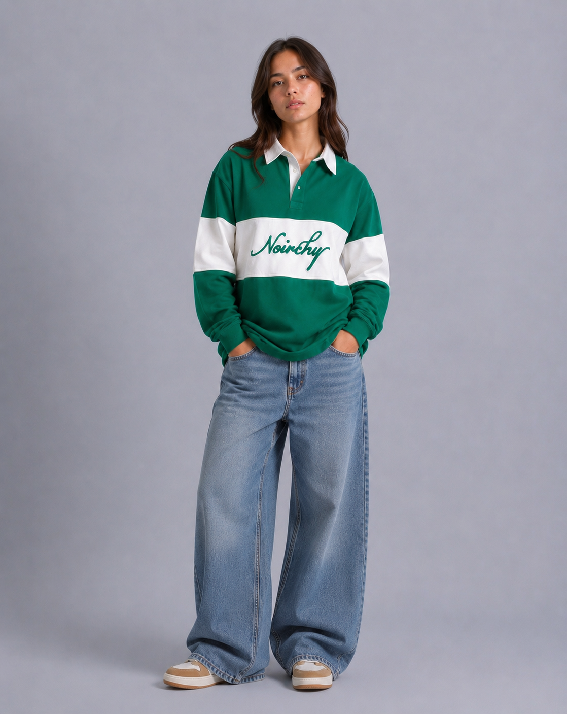 Noirchy Heritage Rugby Polo-Green
