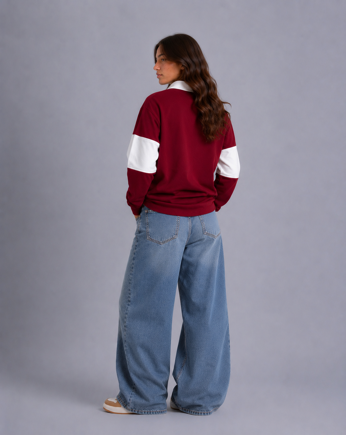 Noirchy Heritage Rugby Polo-Maroon