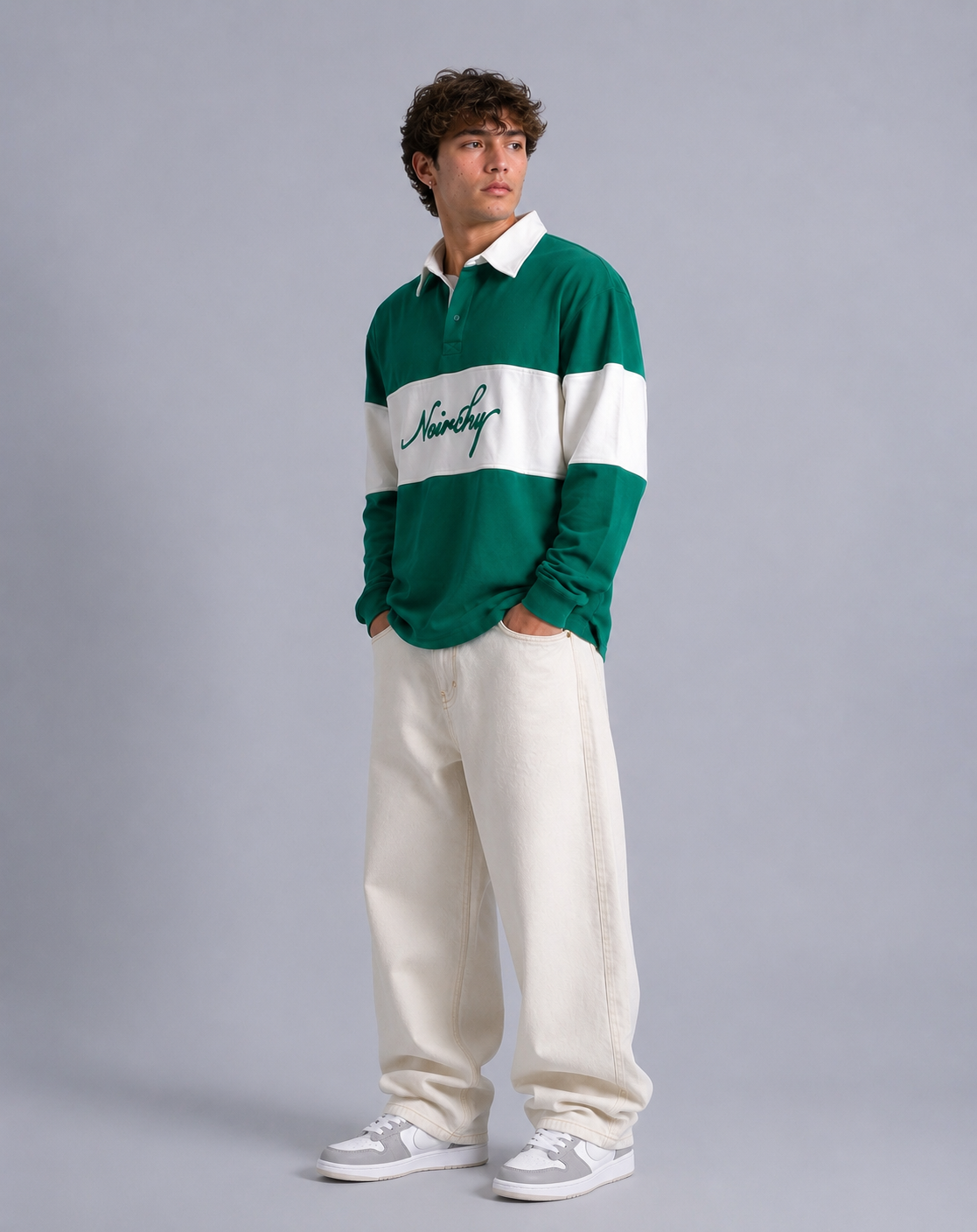 Noirchy Heritage Rugby Polo-Green