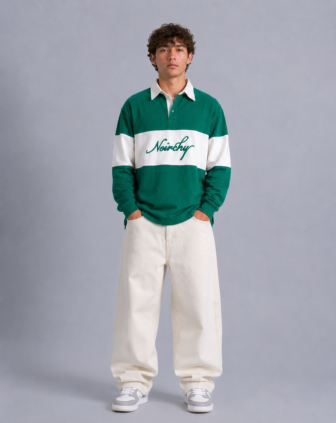 Noirchy Heritage Rugby Polo-Green