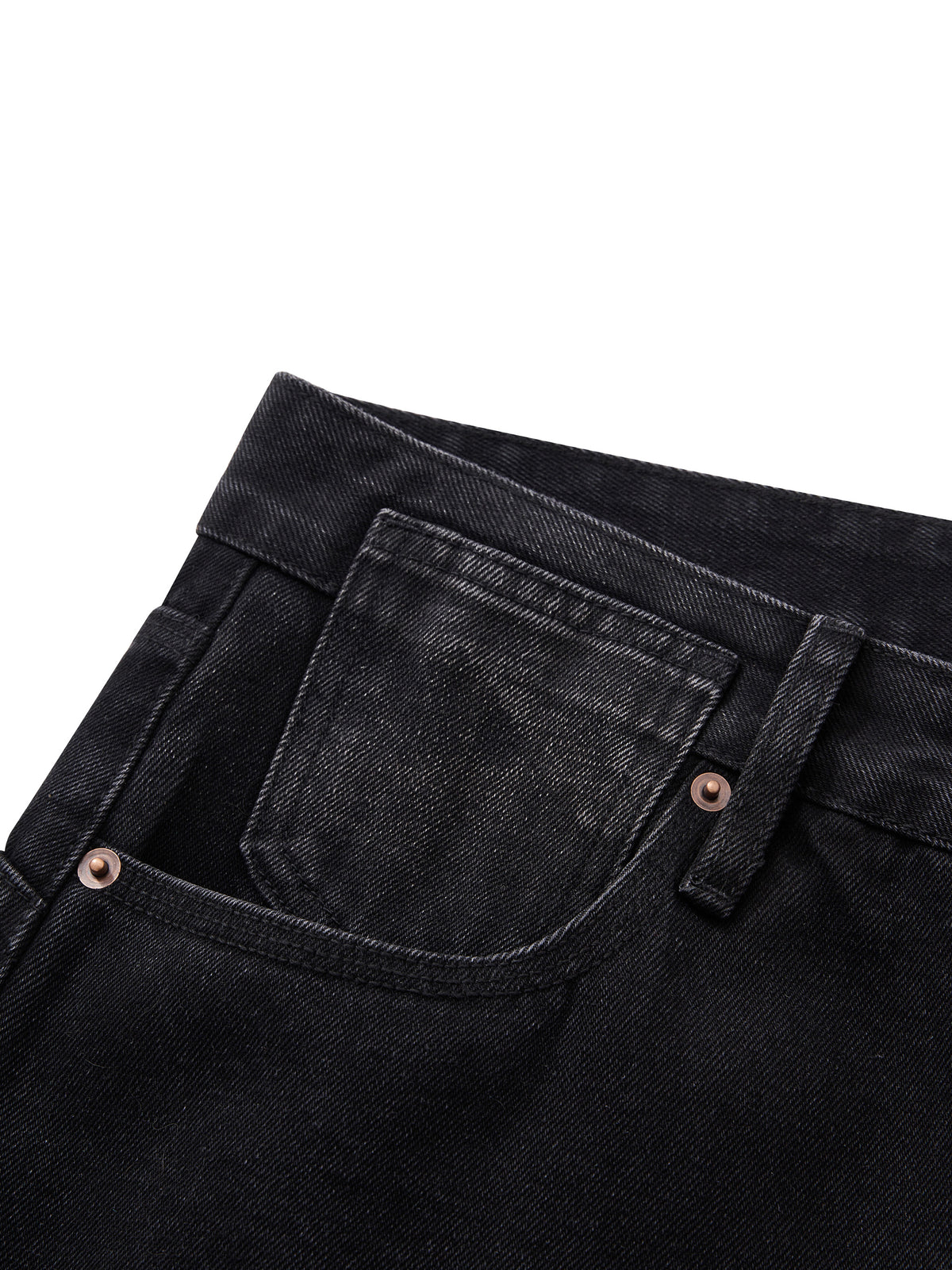 Vintage Wash Wide-leg Jeans