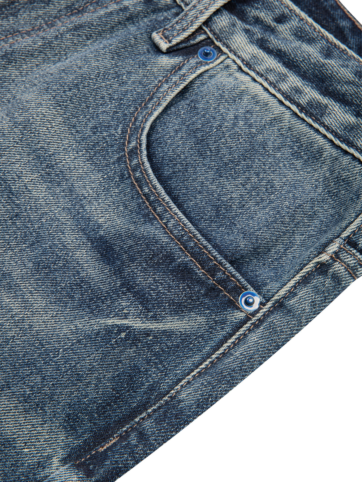 Vintage Wash Straight-Leg Jeans