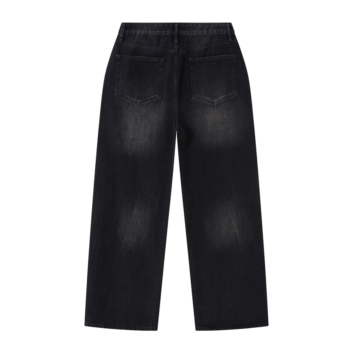 Vintage Wash Wide-leg Jeans